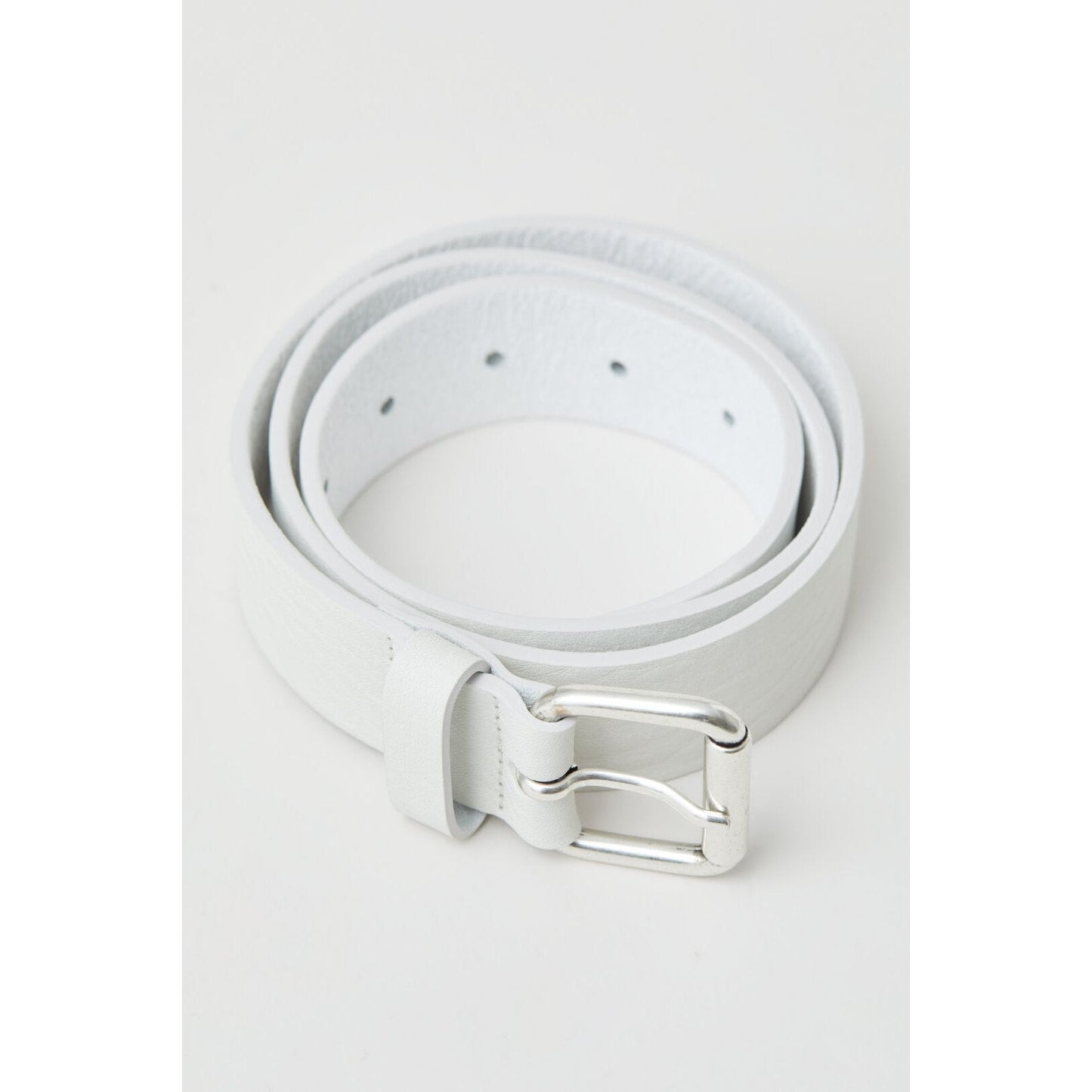 Leather Belt with Metal Buckle - Ivory - DUNE + SALT