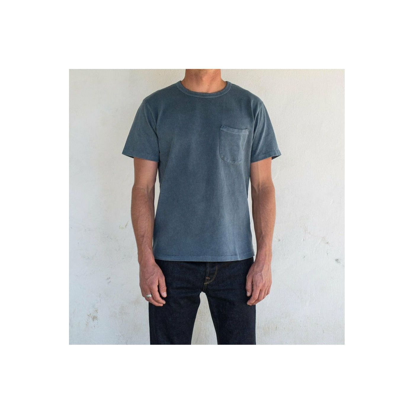 13 Ounce Pocket T-Shirt - Faded Blue - DUNE + SALT