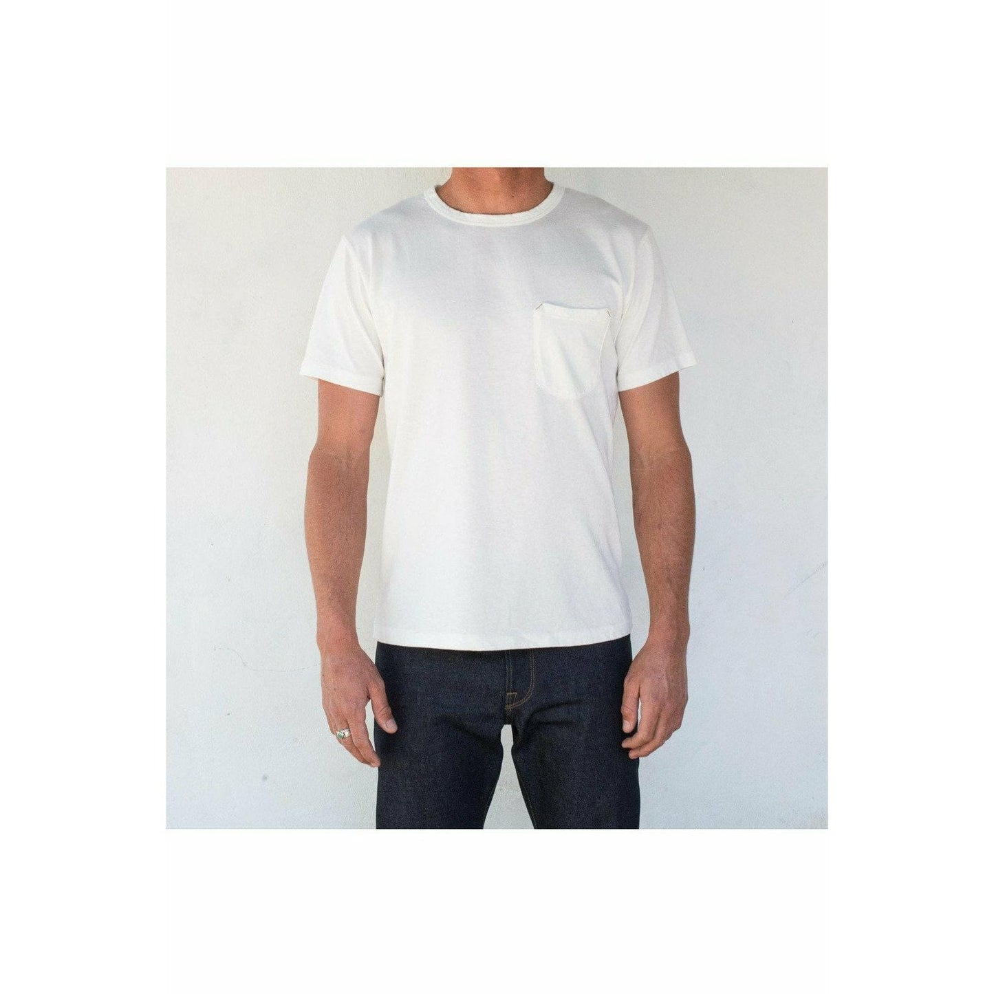 Freenote Cloth 9 Ounce Pocket T-Shirt - White Lavender
