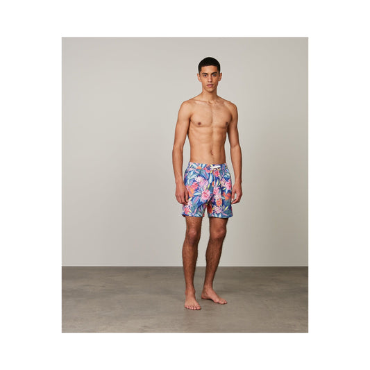 Printed Swim Short - Blue Hibiscus - DUNE + SALT