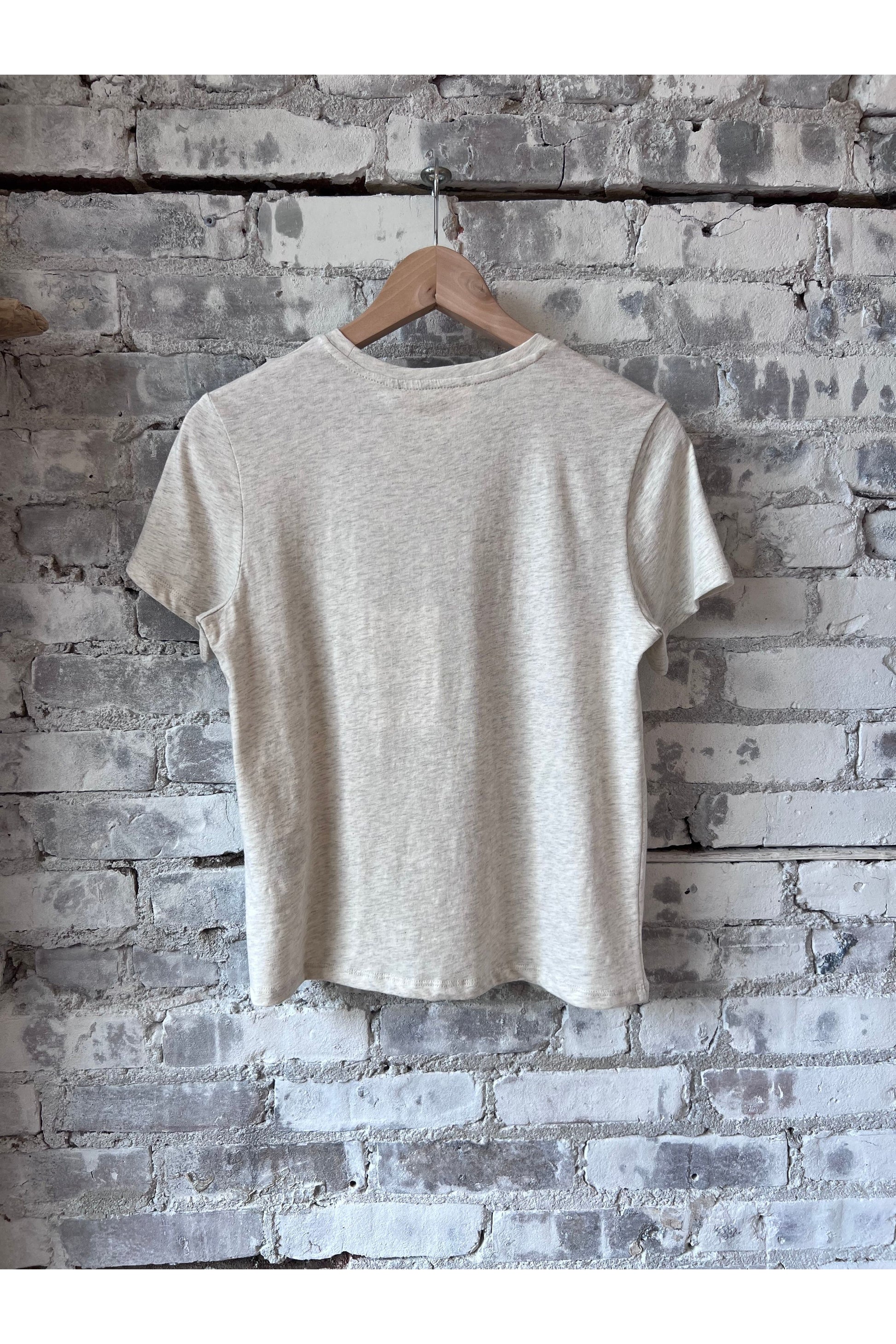 T-Shirt in Melange - Sabbia Beige - DUNE + SALT