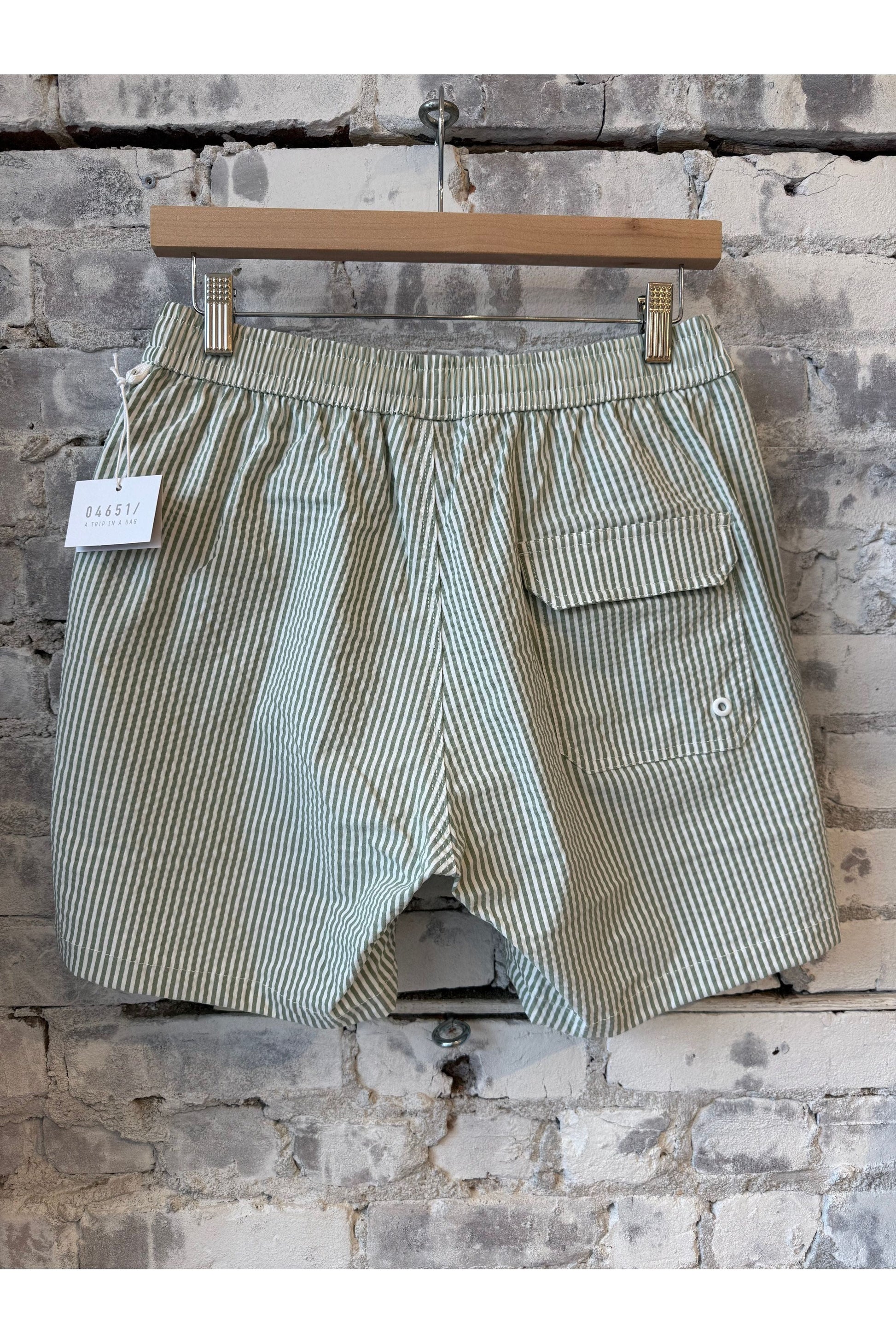 Seersucker Swim Short - Jungle Green - DUNE + SALT
