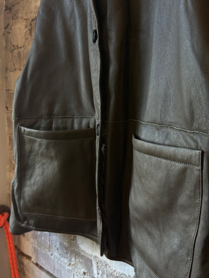 Utzon Juro Shearling Jacket - Army Dim Gray