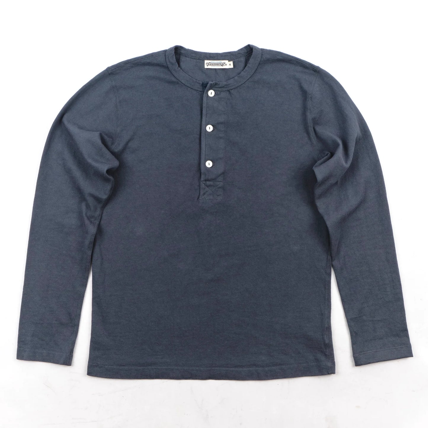 13 Ounce L/S Henley - Faded Blue - DUNE + SALT