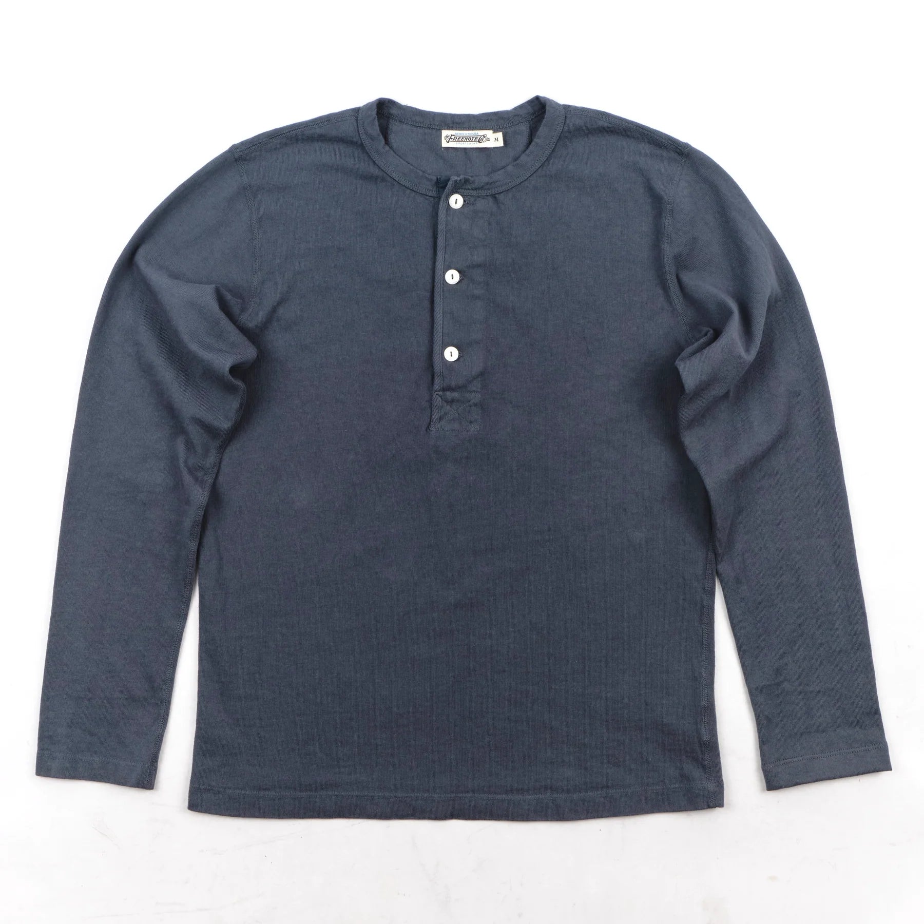 13 Ounce L/S Henley - Faded Blue - DUNE + SALT