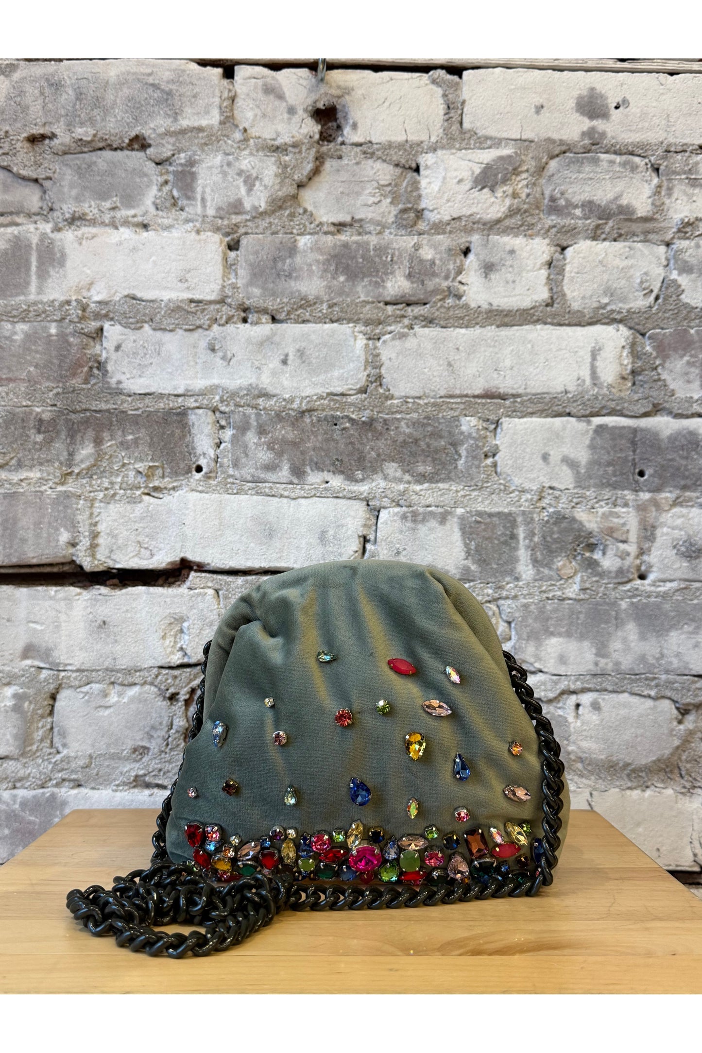 Pepita Clutch - Light Grey