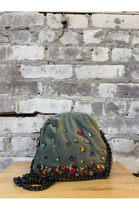 Pepita Clutch - Light Grey