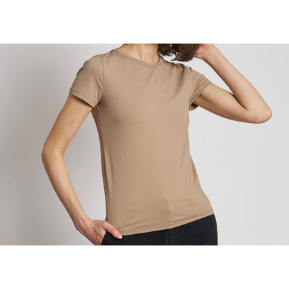 Majestic Filatures Jersey Stretch SS Crewneck - Blanc Tan