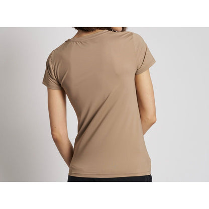 Majestic Filatures Jersey Stretch SS Crewneck - Blanc Rosy Brown