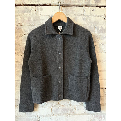 Aspesi Wool/Cashmere Knit Jacket - Charcoal Dark Slate Gray