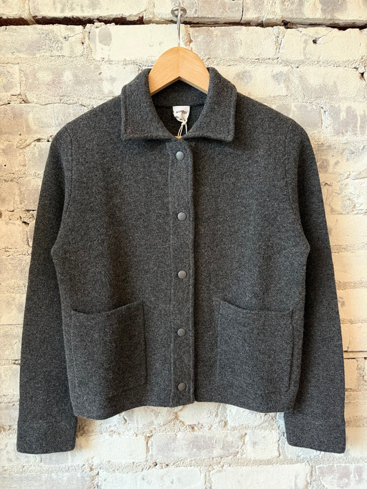 Aspesi Wool/Cashmere Knit Jacket - Charcoal Dark Slate Gray
