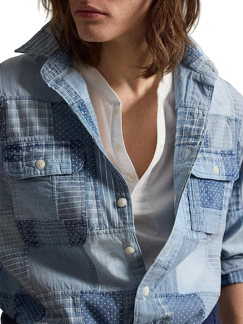 Classic Fit Chicago Workshirt - Indigo Patchwork - DUNE + SALT