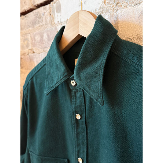 Freenote Cloth Bode Twill Western Shirt - Forest Green Dark Slate Gray