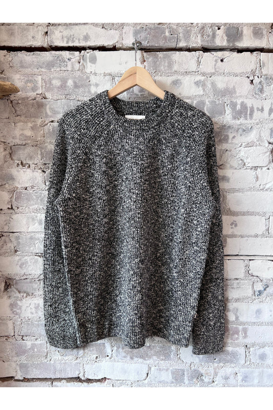 Jacobo Boucle Yarn Sweater - Black - DUNE + SALT