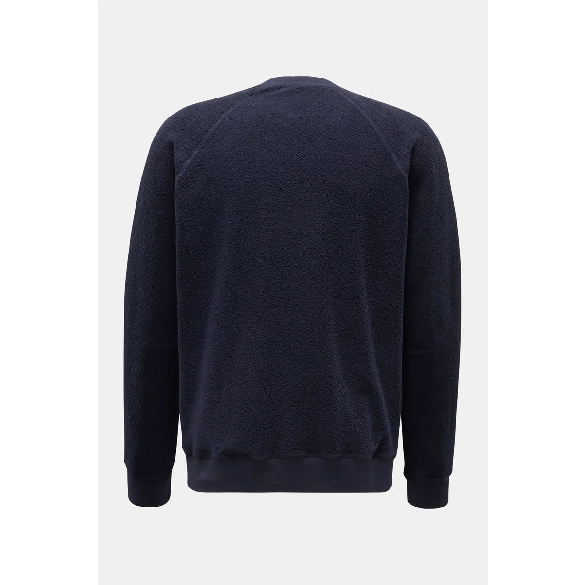 Men's navy PF crewneck sweatshirt by 04651, featuring a soft knit fabric and classic fit, shown on a plain background.