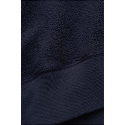 Men's navy PF crewneck sweatshirt by 04651 with a comfortable fit and soft fabric, shown on a plain background.