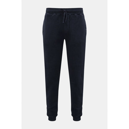 Men's navy PF fleece sweatpants by 04651, featuring a comfortable fit and soft fleece material for casual wear.
