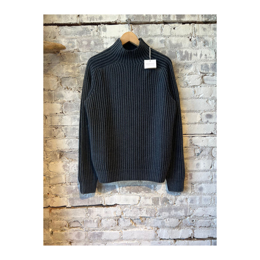 Reversible Foggy Mock Sweater - Navy - DUNE + SALT