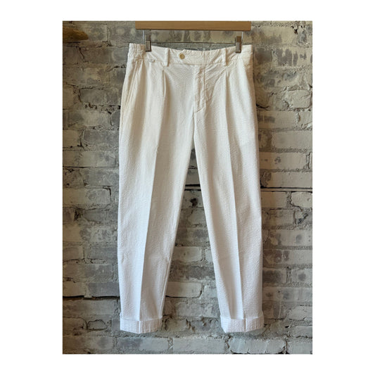 Seersucker Pants - White - DUNE + SALT