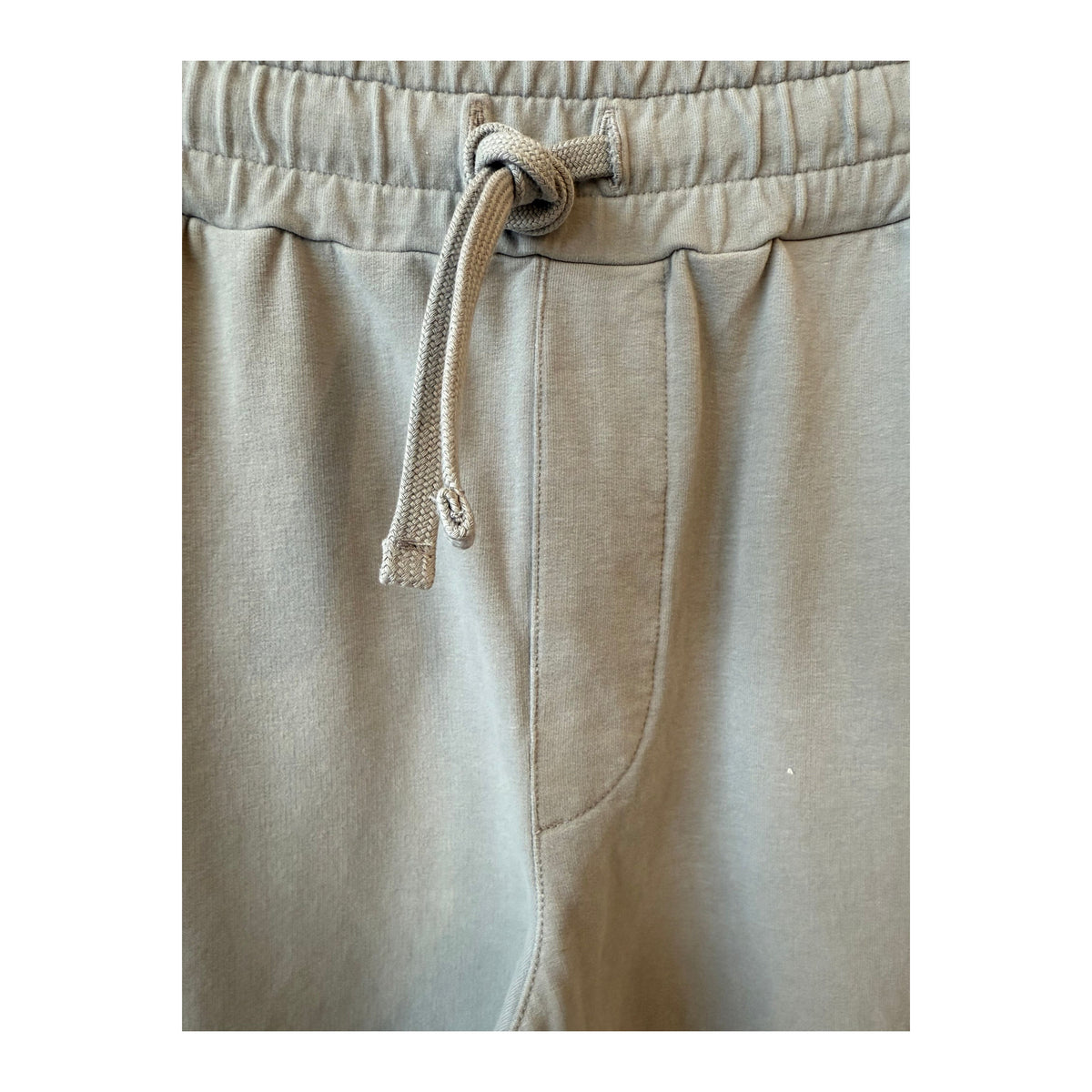 Men's grey IF Jogger pants by 04651/ displayed in a relaxed fit with elastic waistband and tapered legs.