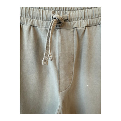 Men's grey IF Jogger pants by 04651/ displayed in a relaxed fit with elastic waistband and tapered legs.