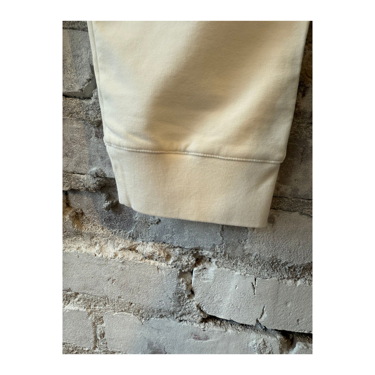 Men's ivory IF Jogger pants by 04651, featuring a comfortable fit and casual style, shown in a front view image.