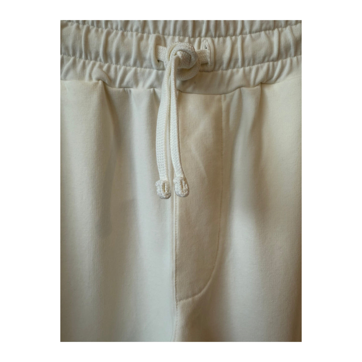Men's ivory IF Jogger from 04651/ brand, featuring comfortable fit and casual style, shown in a natural standing pose.