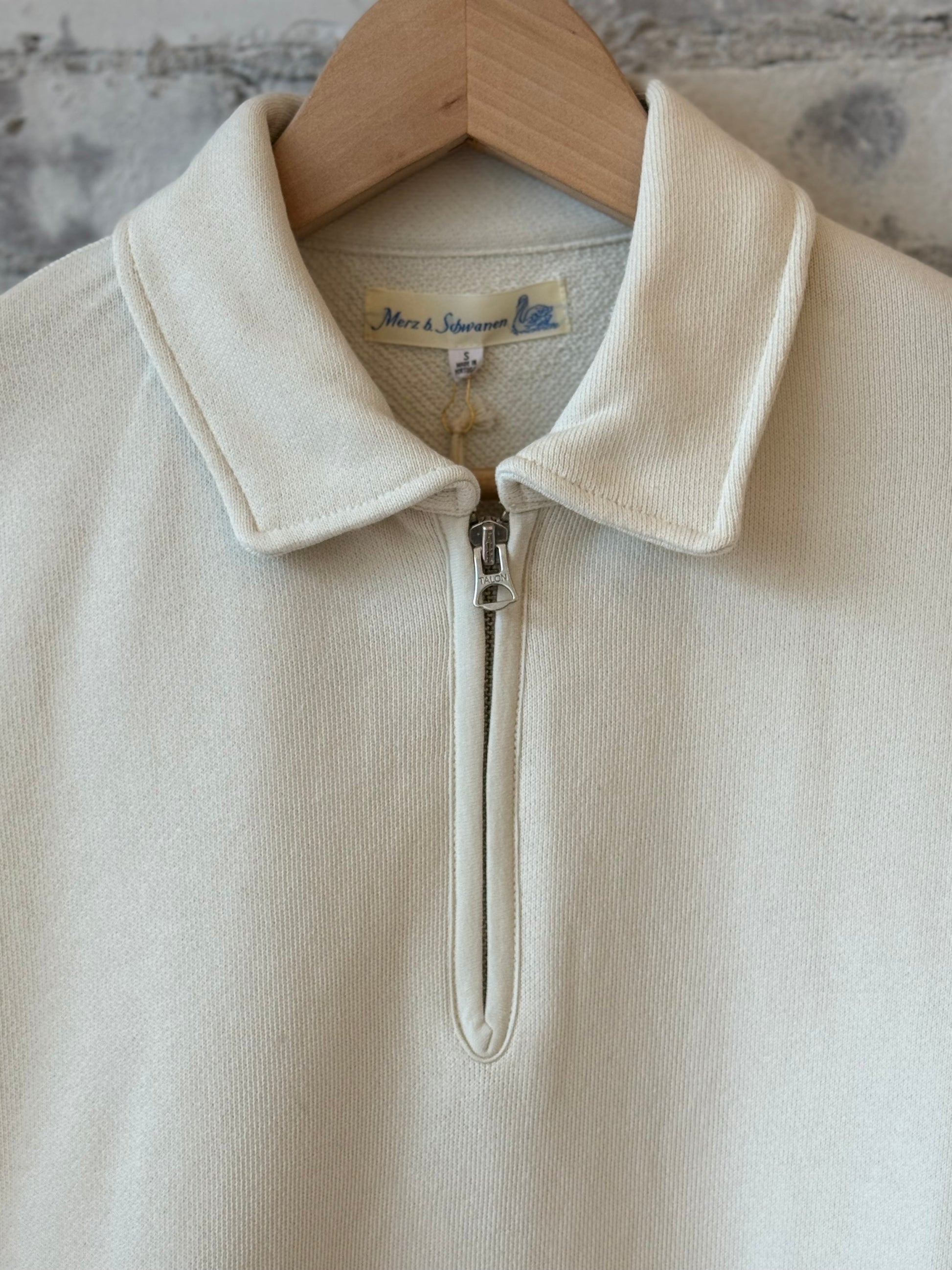 Cropped Retro Fleece Women's Half-Zip Sweatshirt - Cashew - DUNE + SALT