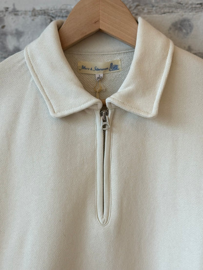 Cropped Retro Fleece Women's Half-Zip Sweatshirt - Cashew - DUNE + SALT