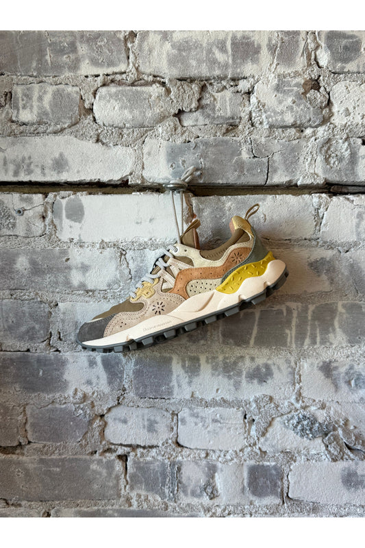 Yamano 3 Uni Fabric/Suede Sneaker - Stone/Mud/Light Grey - DUNE + SALT