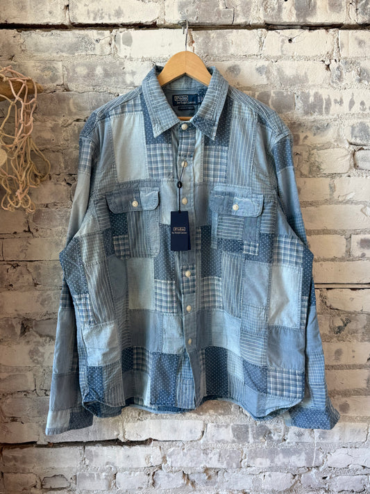 Classic Fit Chicago Workshirt - Indigo Patchwork - DUNE + SALT