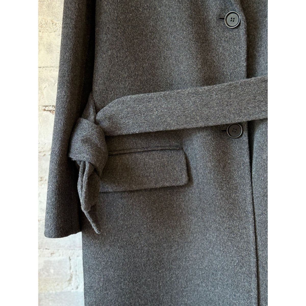 Aspesi Double-Face Wool Coat - Charcoal Dim Gray
