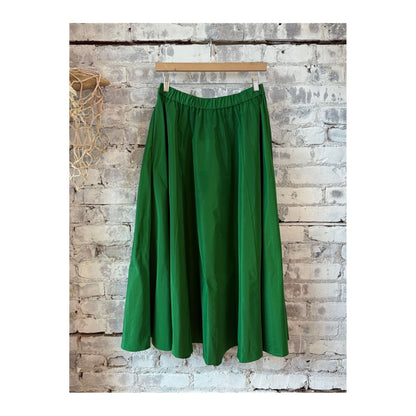 Midi Skirt with Pleats - Verde Green - DUNE + SALT