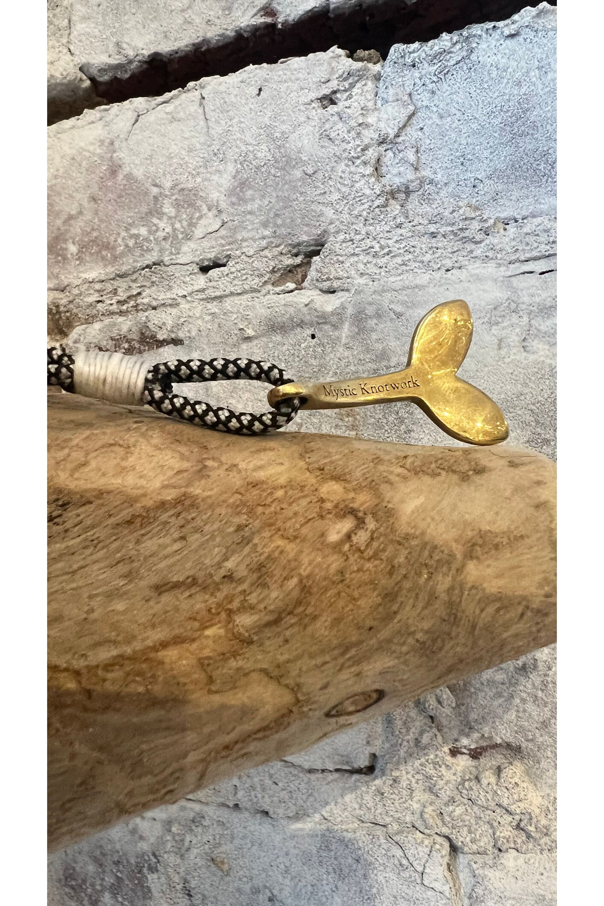 Brass Black Diamond Nautical Whale Tail - DUNE + SALT