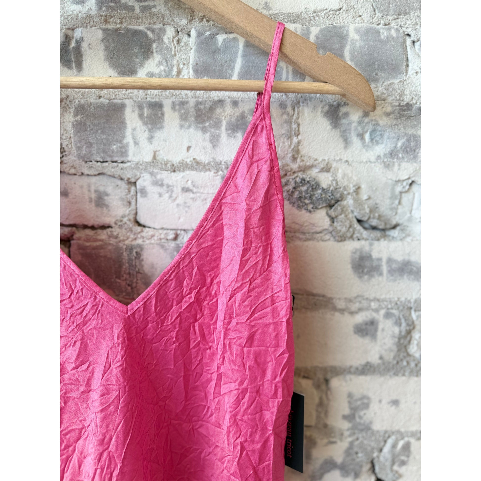 Crinkle Slip Dress - Bubblegum - DUNE + SALT