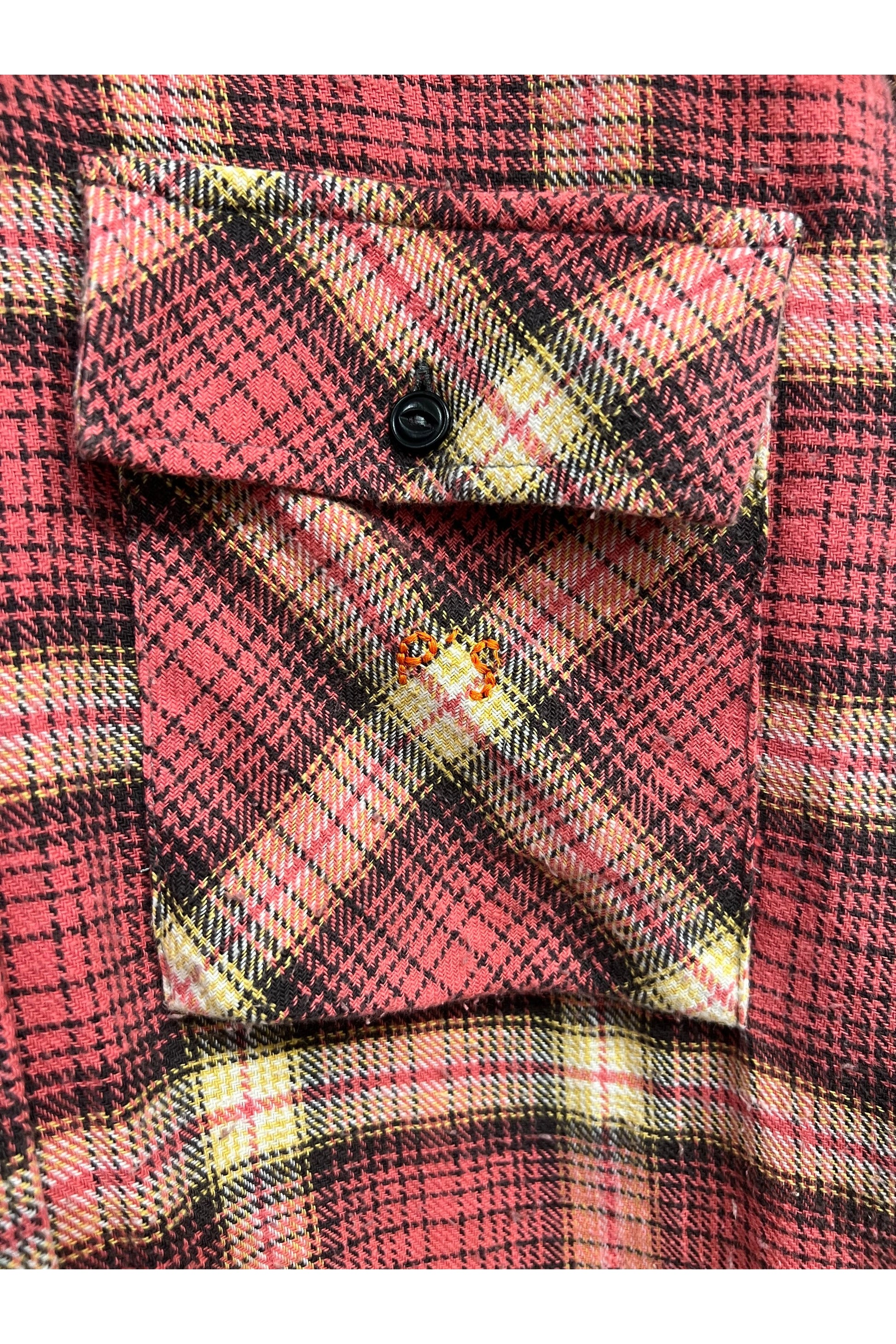 P's Vintage Japanese Flannel - Yellow/Pink - DUNE + SALT