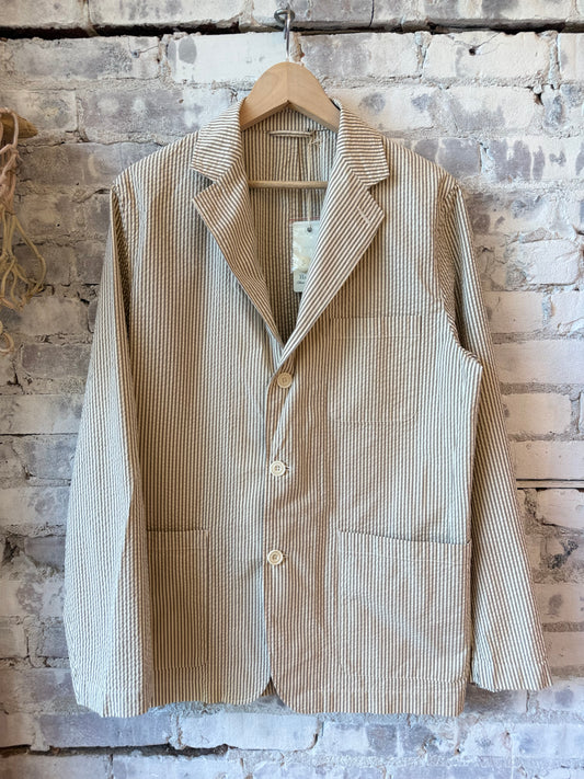 Hartford Men's Jules Woven Jacket - Khaki/Cream Gray