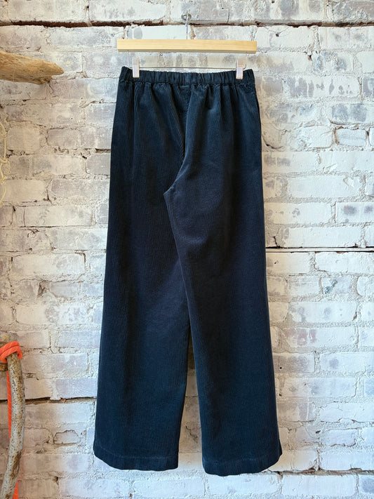 Aspesi Wide Corduroy Trousers - Navy Black