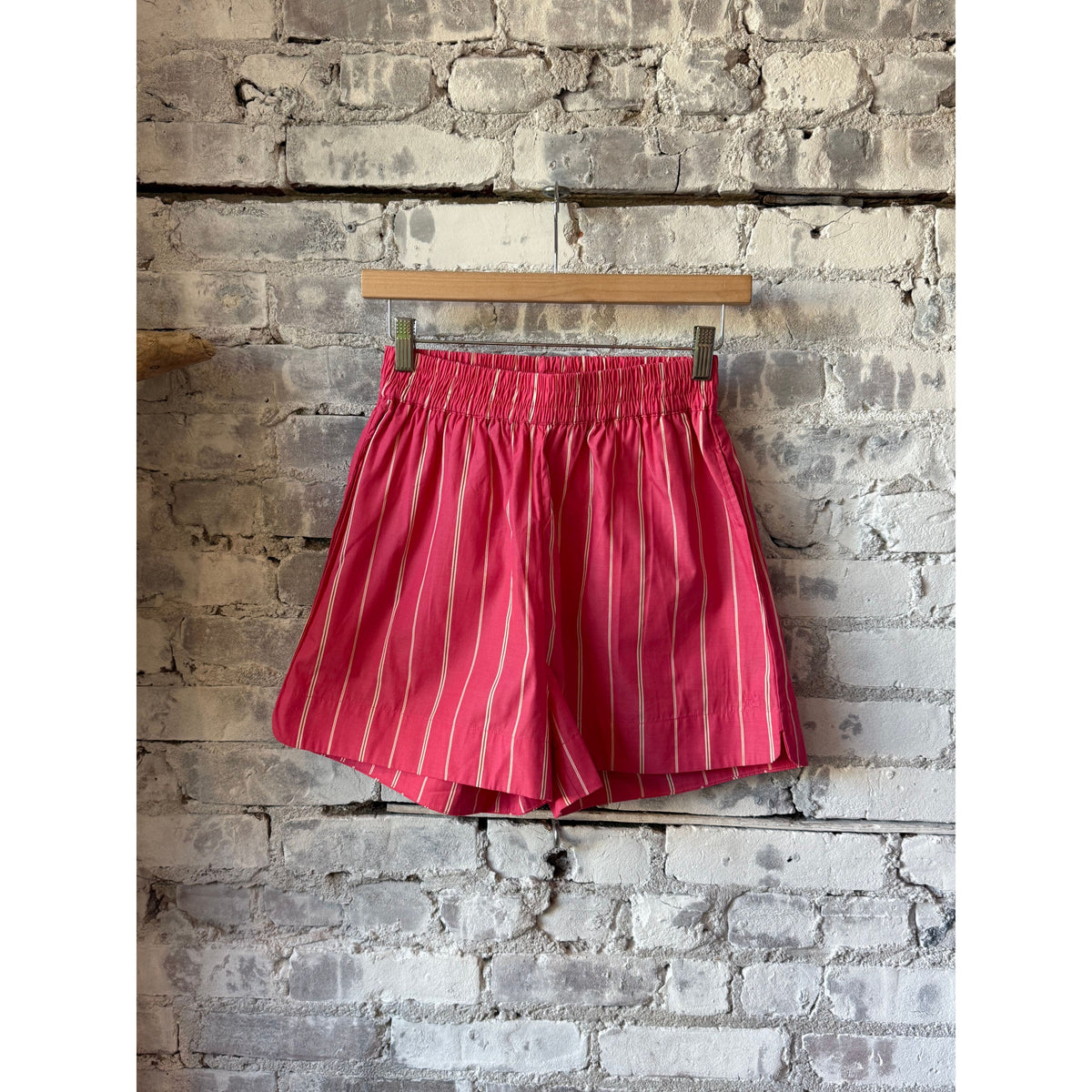 LMND Chiara Striped Shorts - Watermelon/Salsa/Orange/Natural Gray