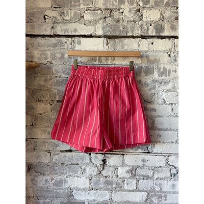LMND Chiara Striped Shorts - Watermelon/Salsa/Orange/Natural Gray