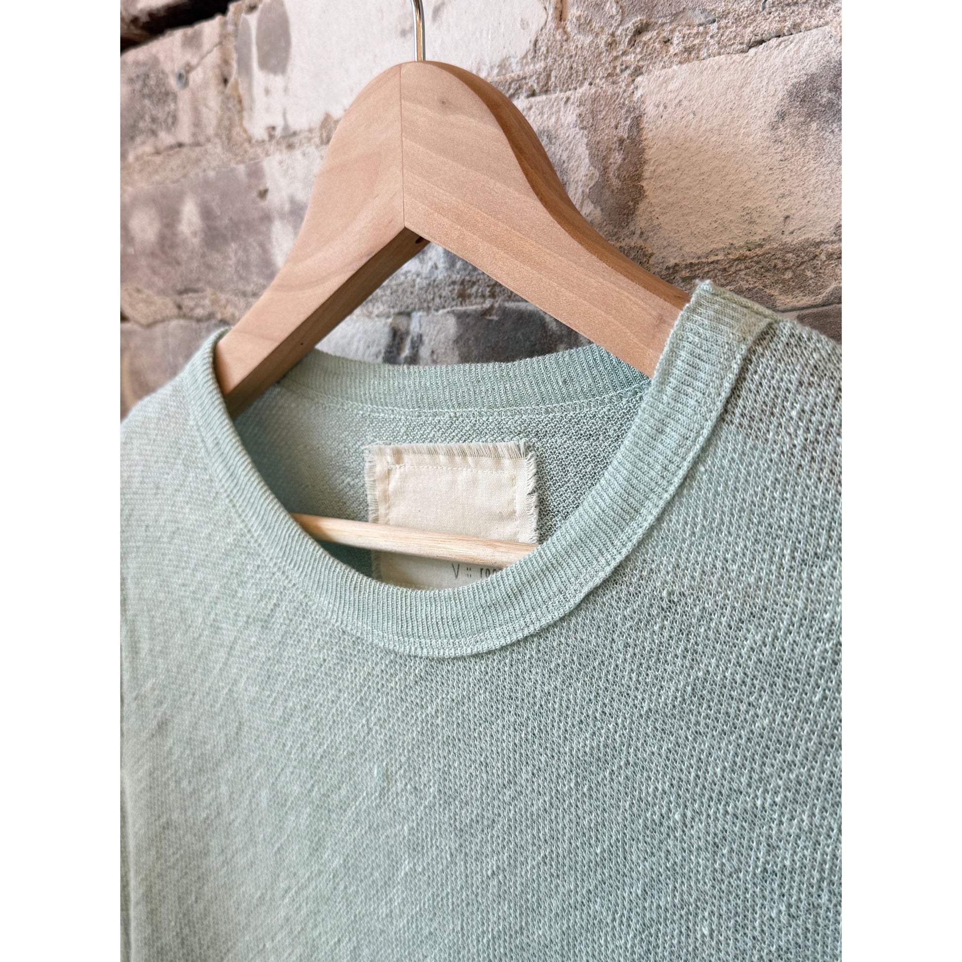 Hemp Pique SS Crew - Dusty Mint - DUNE + SALT
