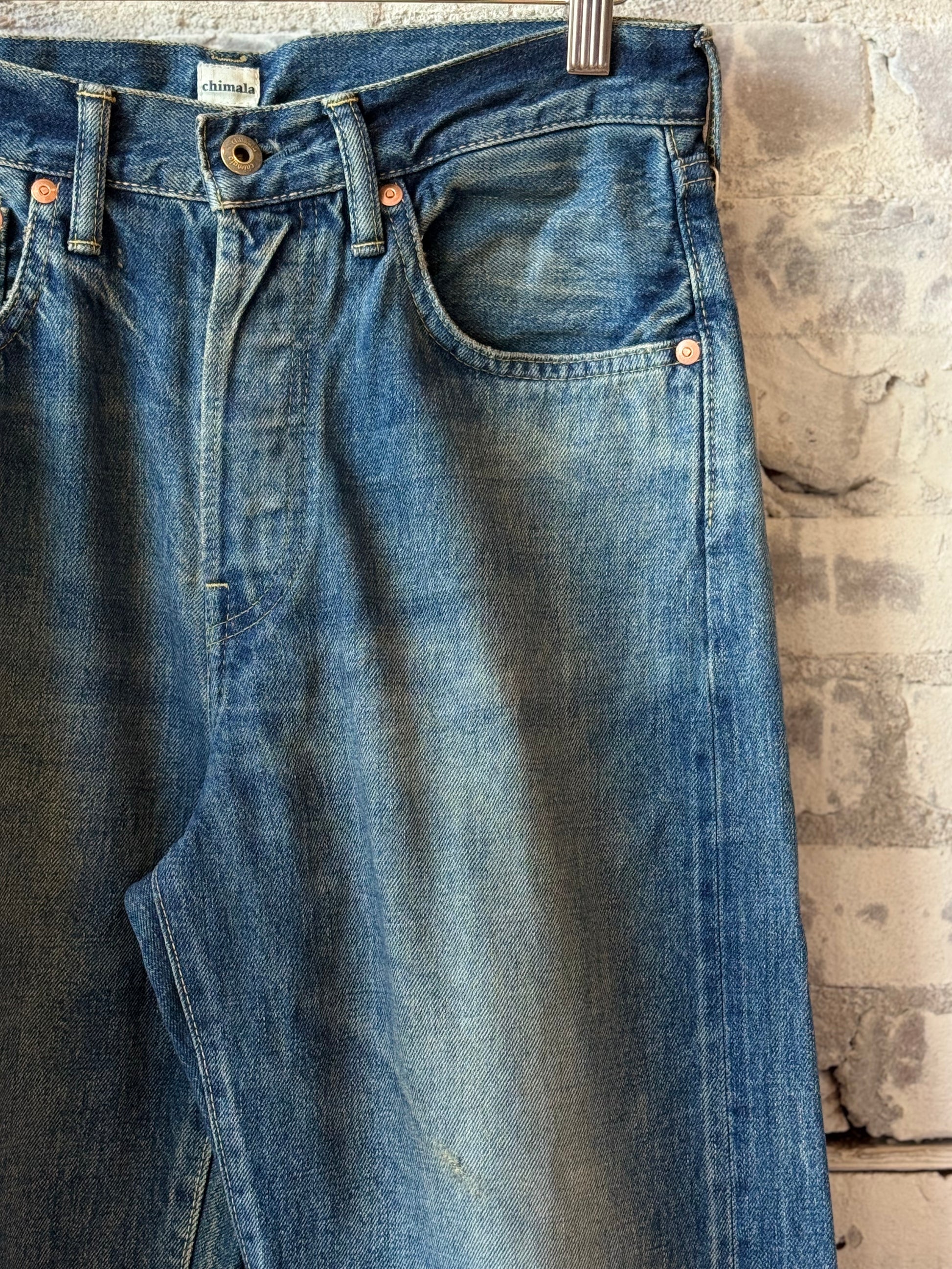Unisex 13.5oz Selvedge Denim Straight Cut - Dark Engineer - DUNE + SALT