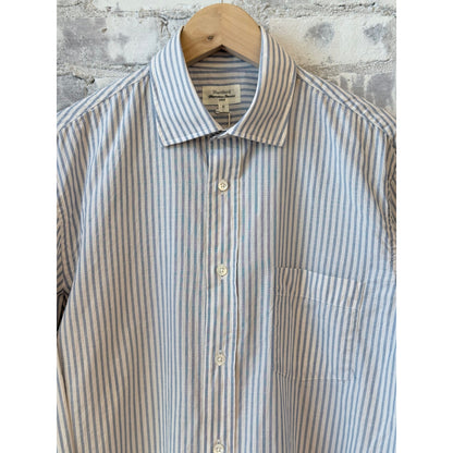 Paul Woven Shirt - Cream/Blue - DUNE + SALT