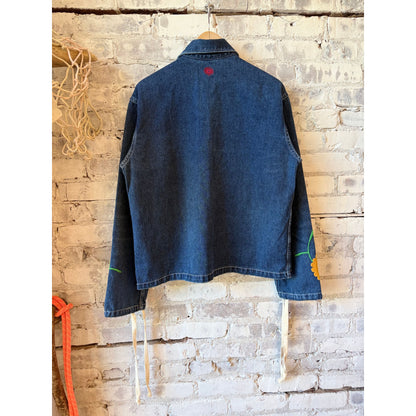 MONOSTERO Sunflower Fields Denim Jacket - Mid Rinse Light Gray