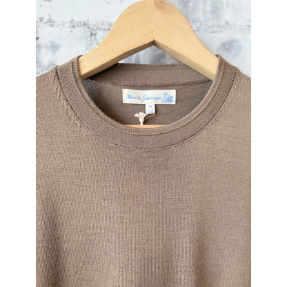 Refined Knitted Merino Wool T-Shirt - Shore Sand - DUNE + SALT