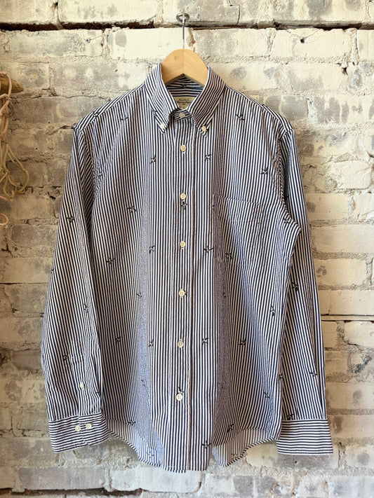 Pitt Woven Shirt - Navy/White - DUNE + SALT