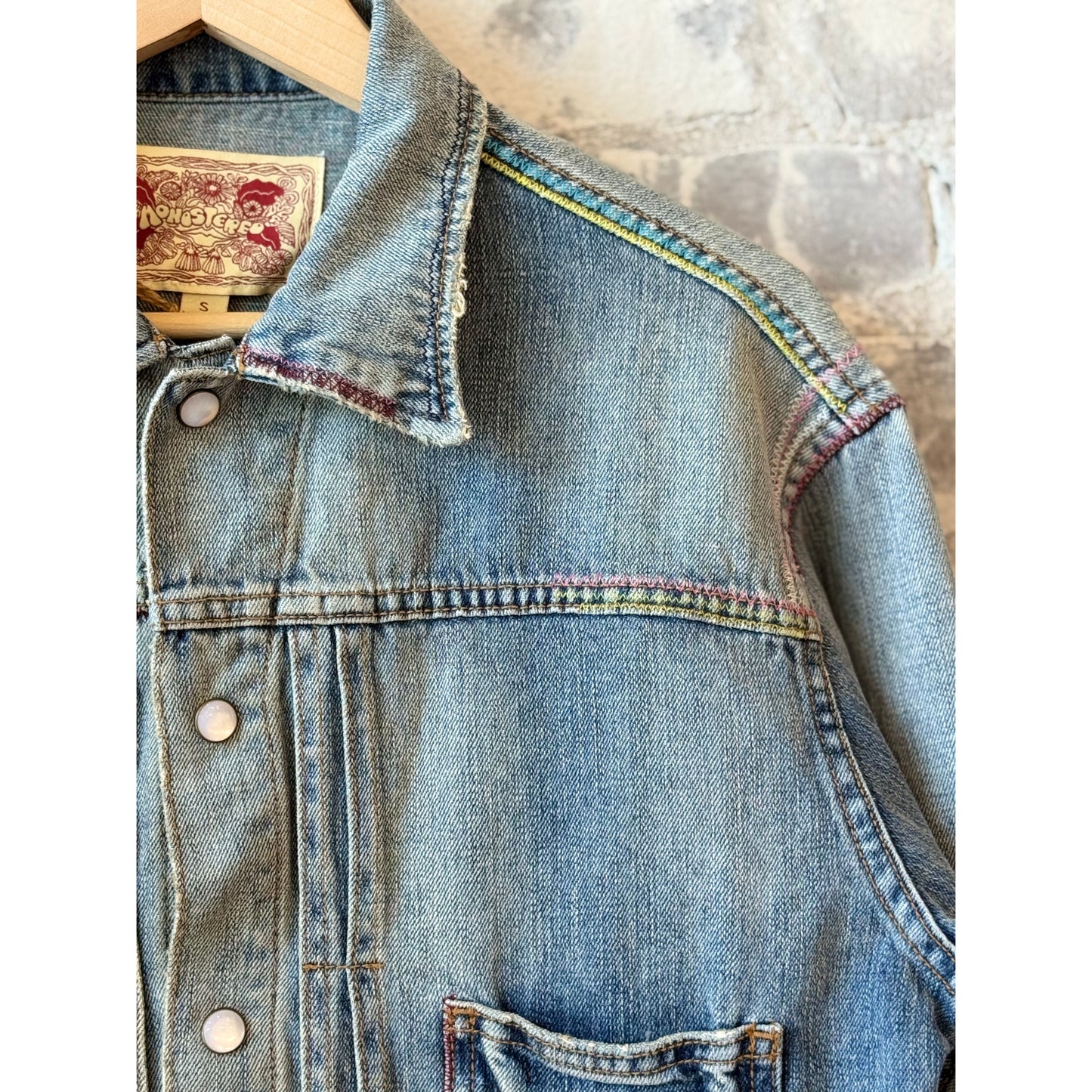MONOSTERO The Caravan Trucker - Light Wash Dim Gray