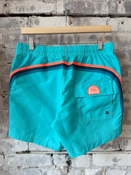 Sundek Iconic Taffeta Elastic Waist Boardshort - Marine Light Sea Green