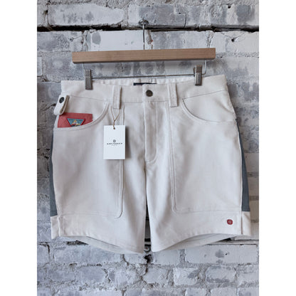 7Incher Concord Shorts - Natural/Stormy Blue - DUNE + SALT