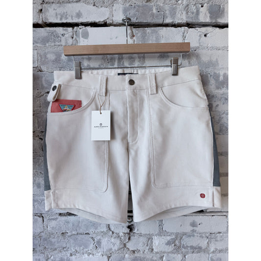 7Incher Concord Shorts - Natural/Stormy Blue - DUNE + SALT